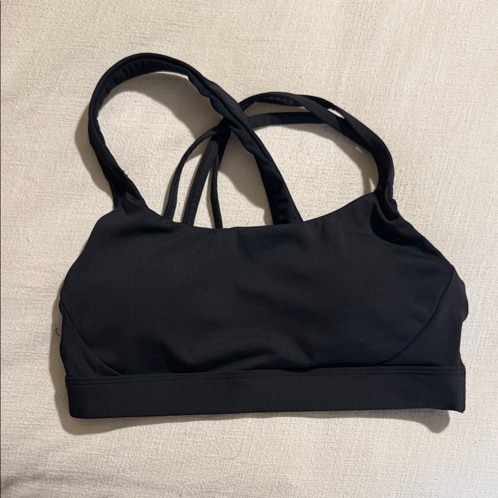 Athleta Black Strappy Sports Bra